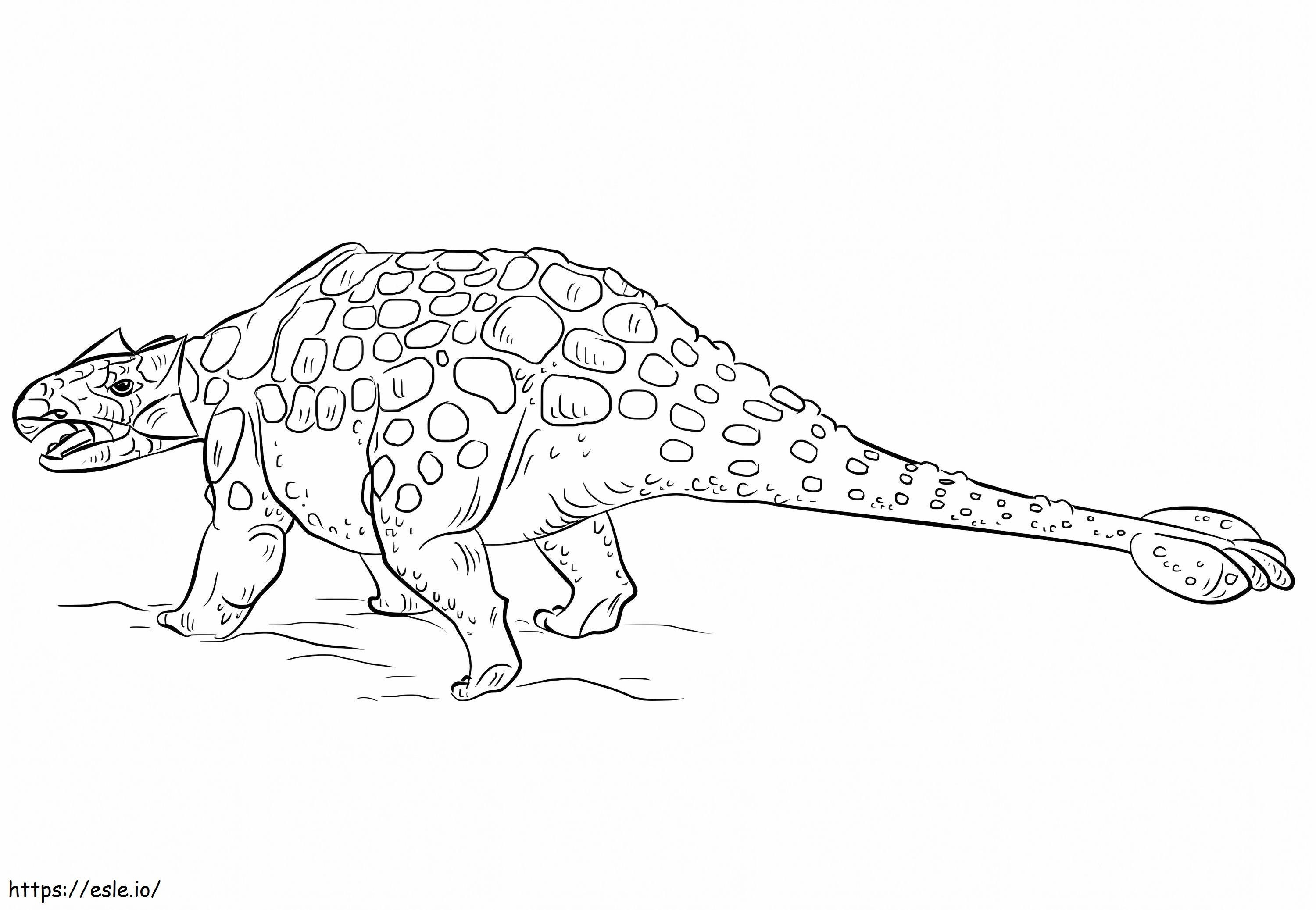 Dinosaurus Ankylosaurus kleurplaat kleurplaat