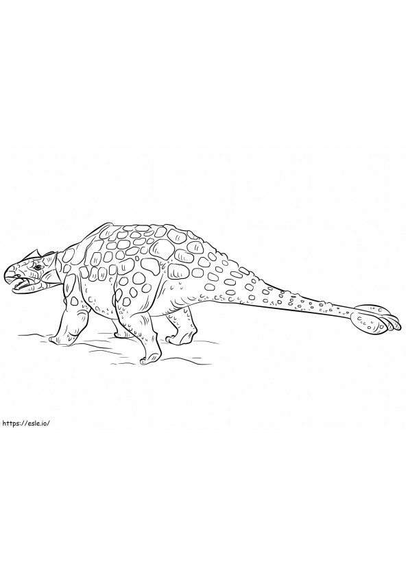 恐竜アンキロサウルス ぬりえ - 塗り絵