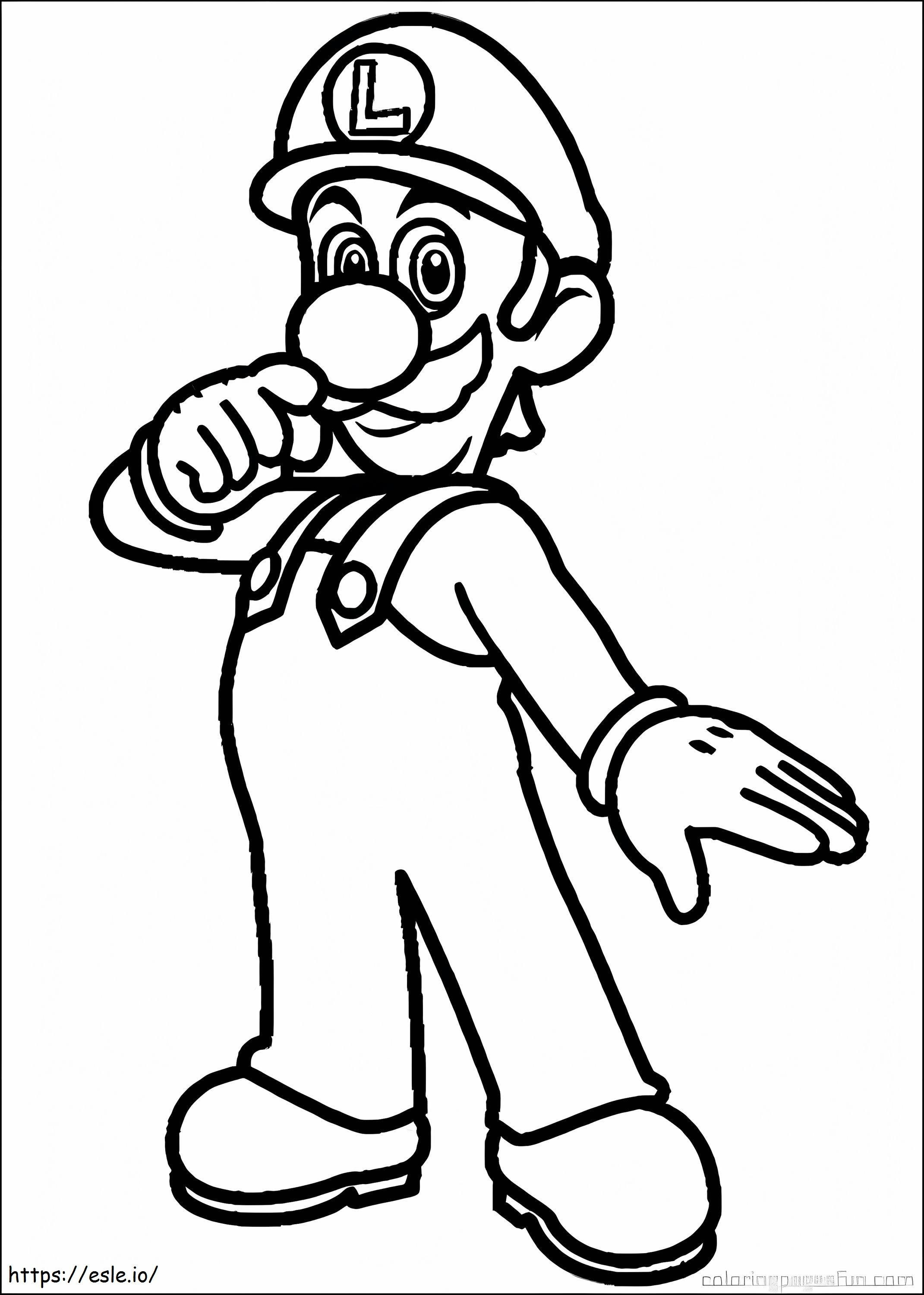 Impressive Luigi coloring page