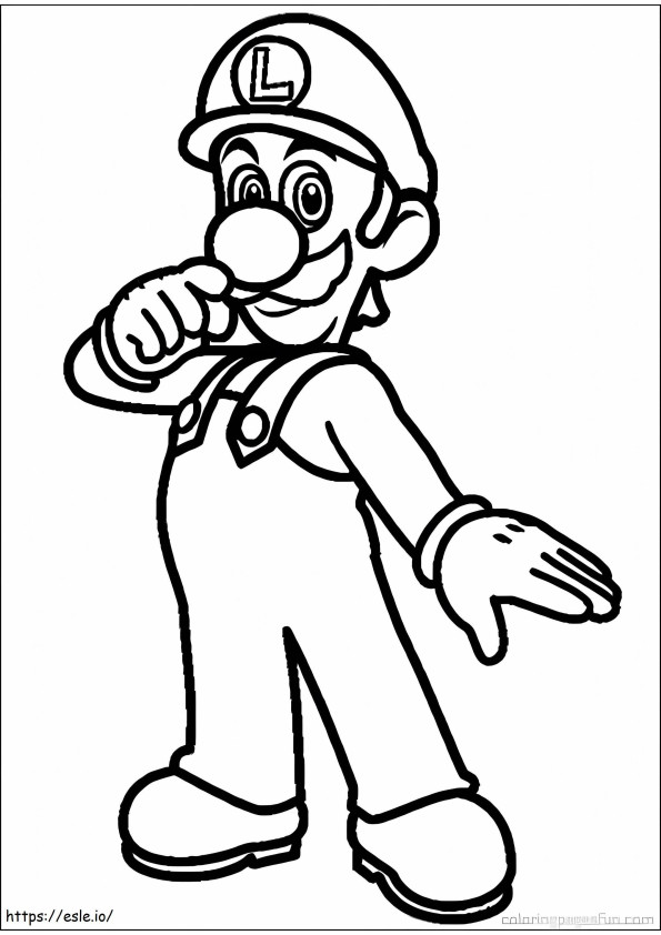 Impressive Luigi coloring page