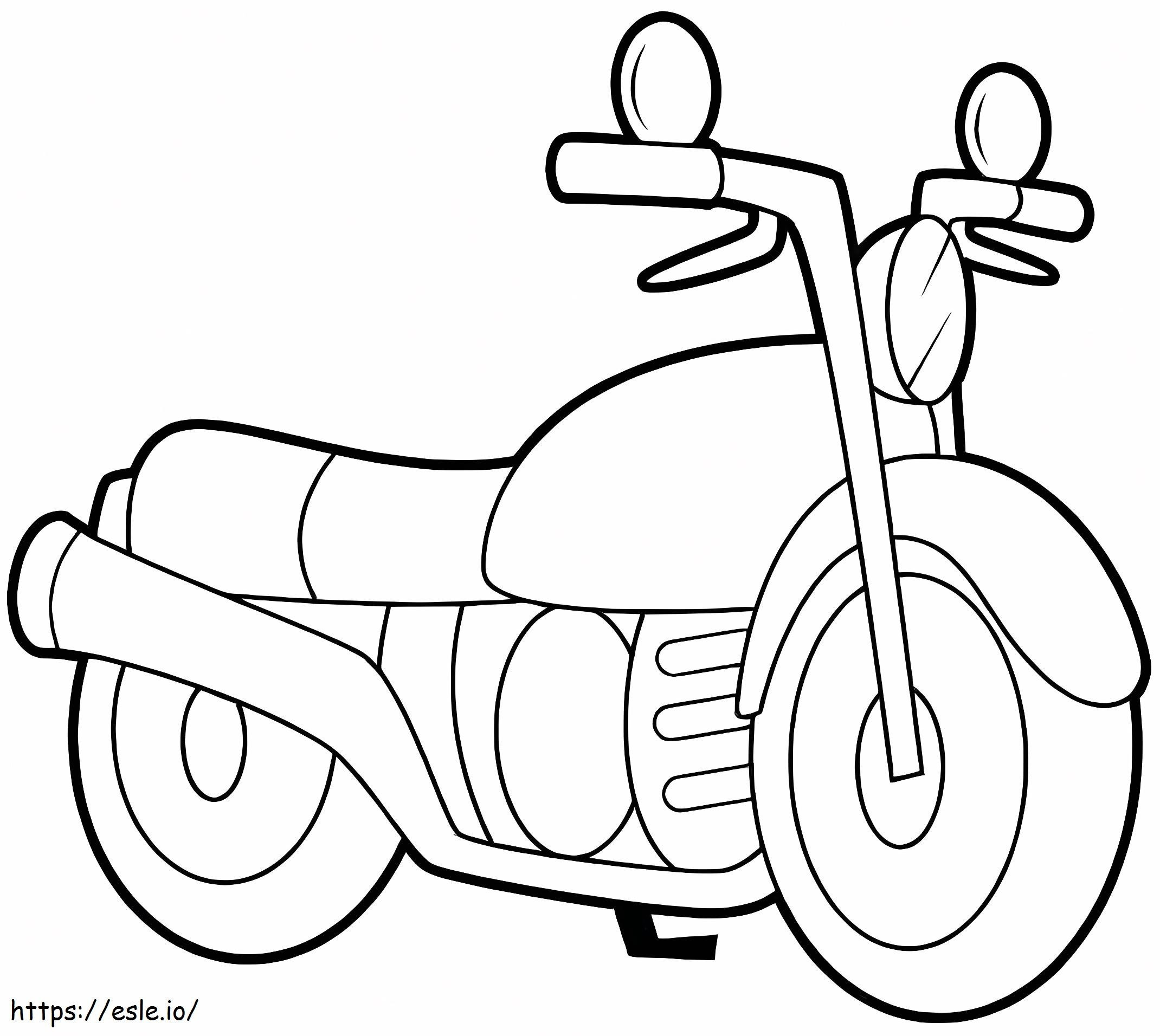 Een normale motorfiets kleurplaat kleurplaat
