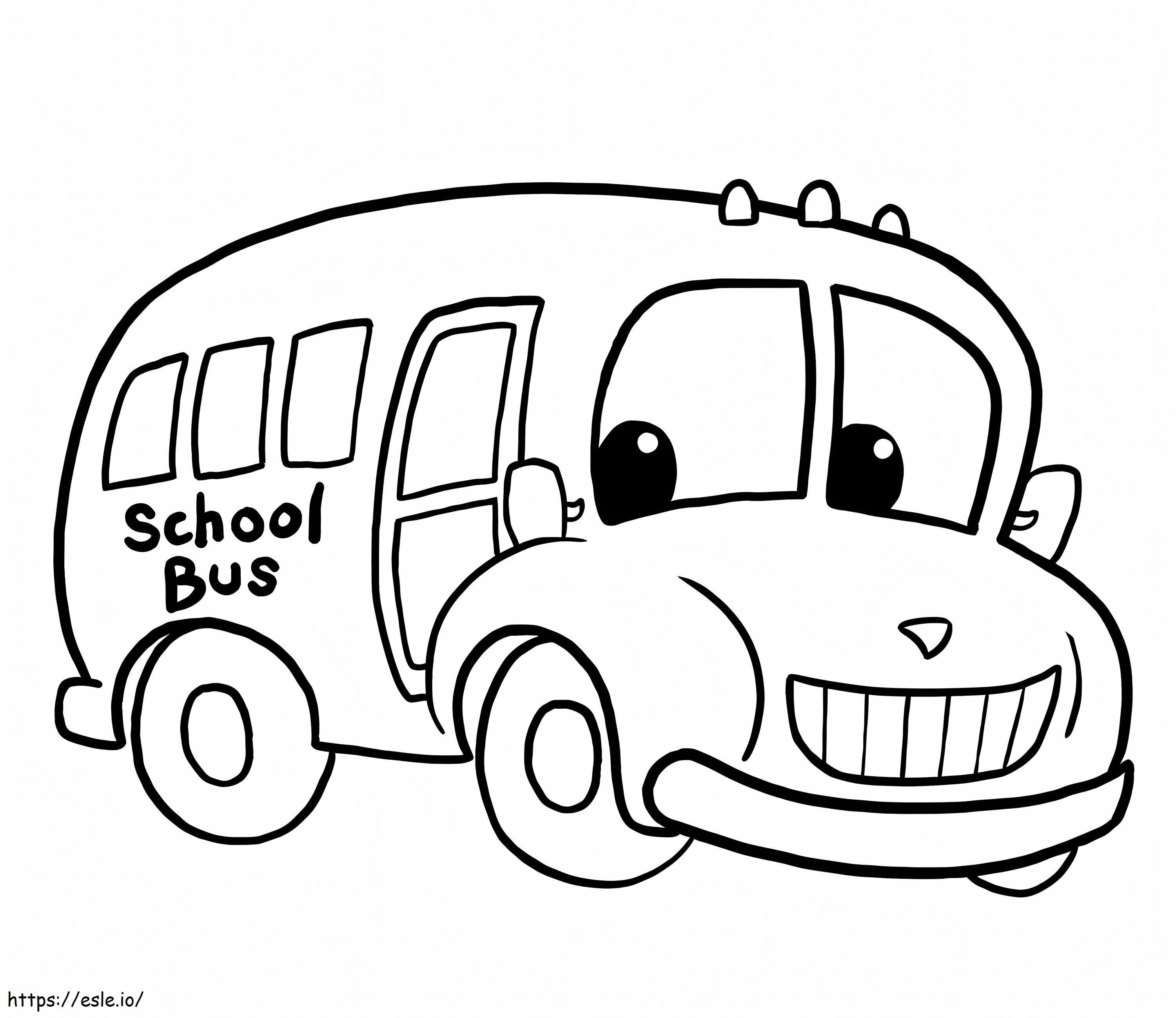 Coloriage Amusement de bus scolaire à imprimer dessin