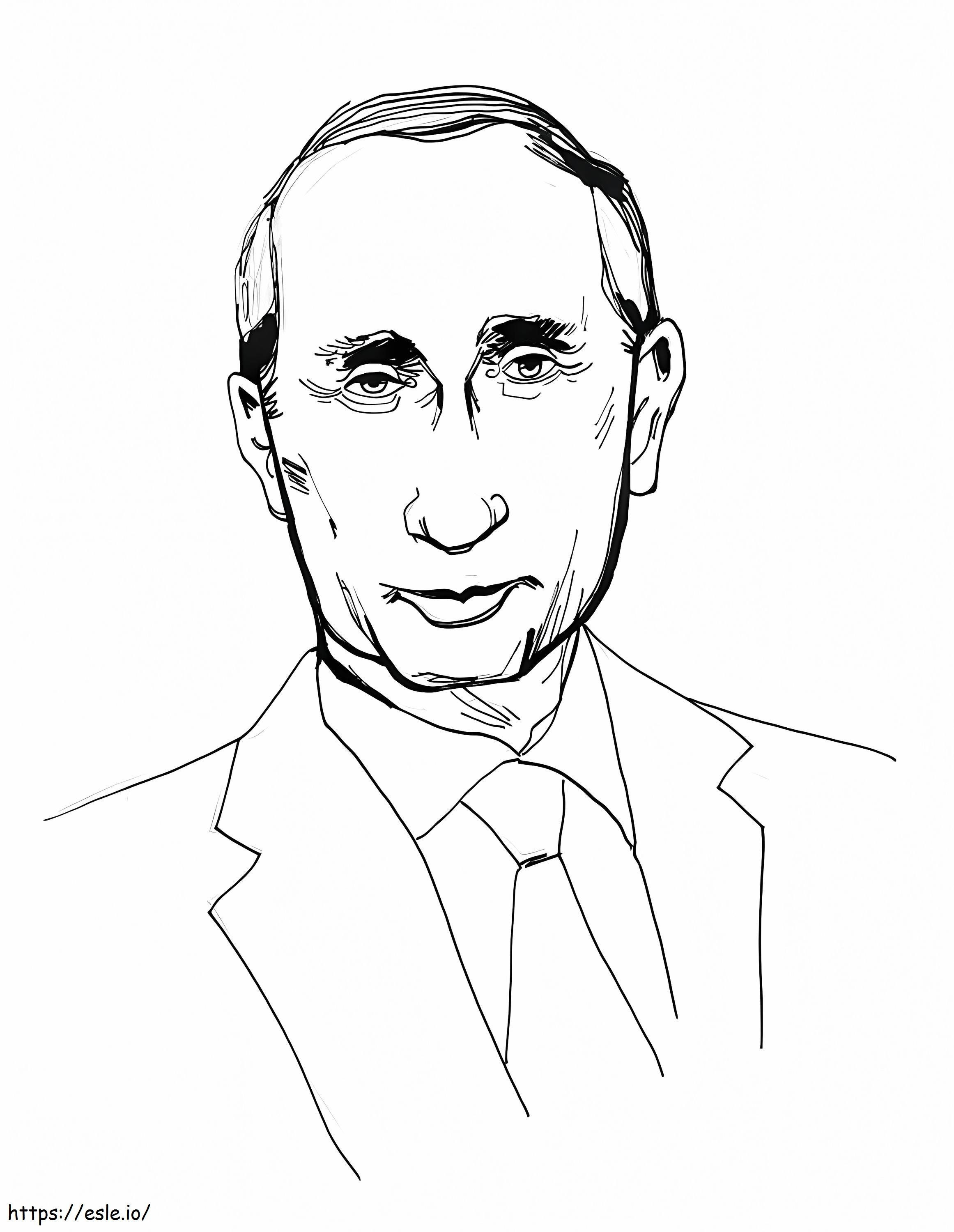 ウラジーミル・プーチン 2 ぬりえ - 塗り絵