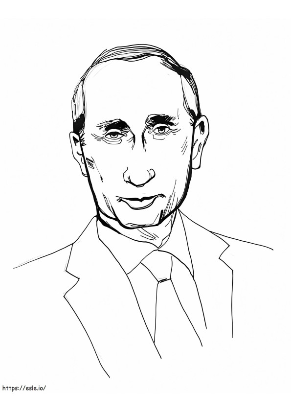 Vladímir Putin 2 para colorear
