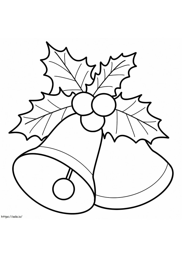 Bells With Mistletoe coloring page