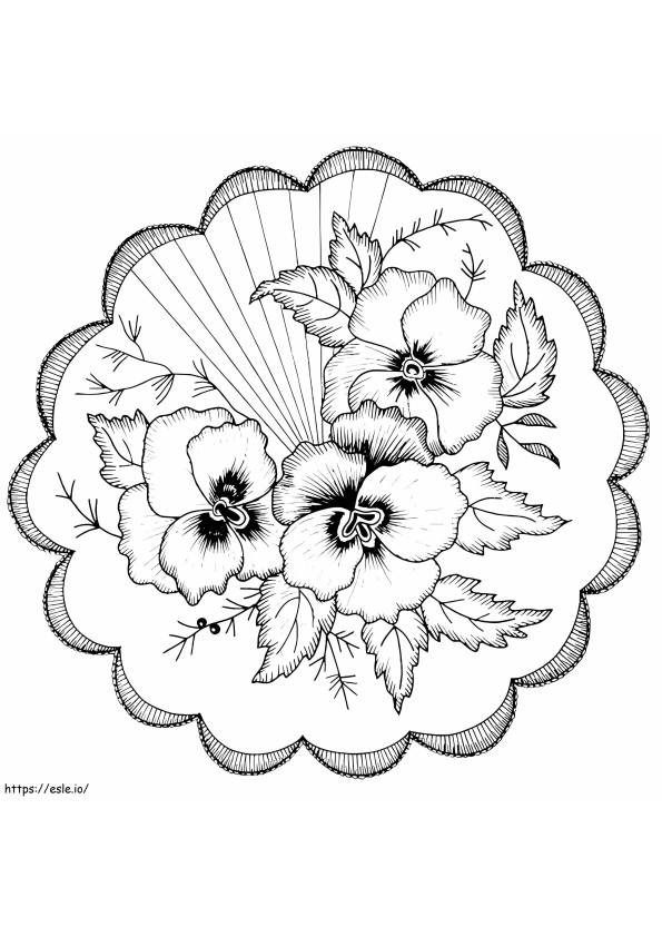 Stiefmütterchenblumen ausmalbilder