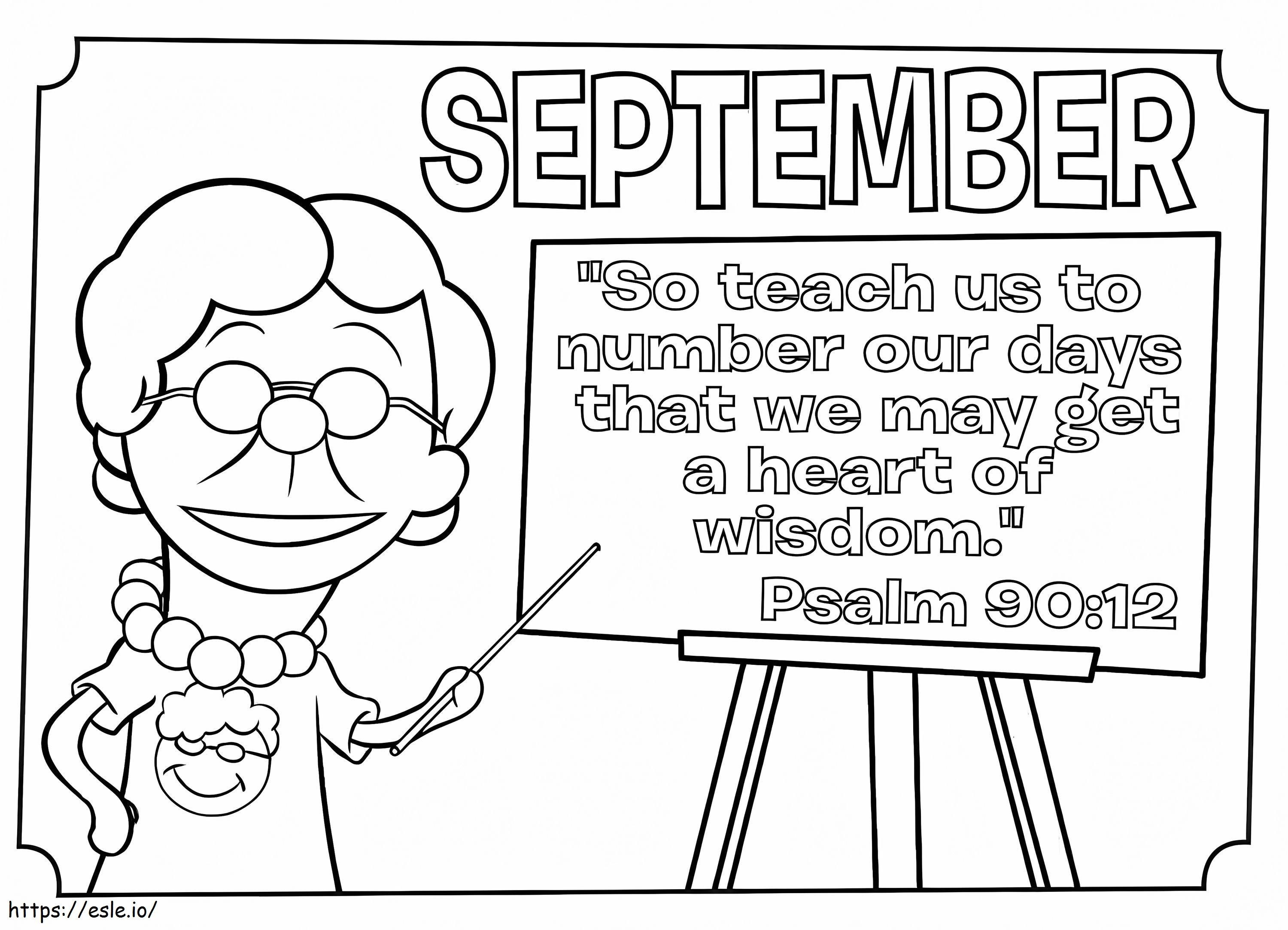 Szeptember a tanárral kifestő