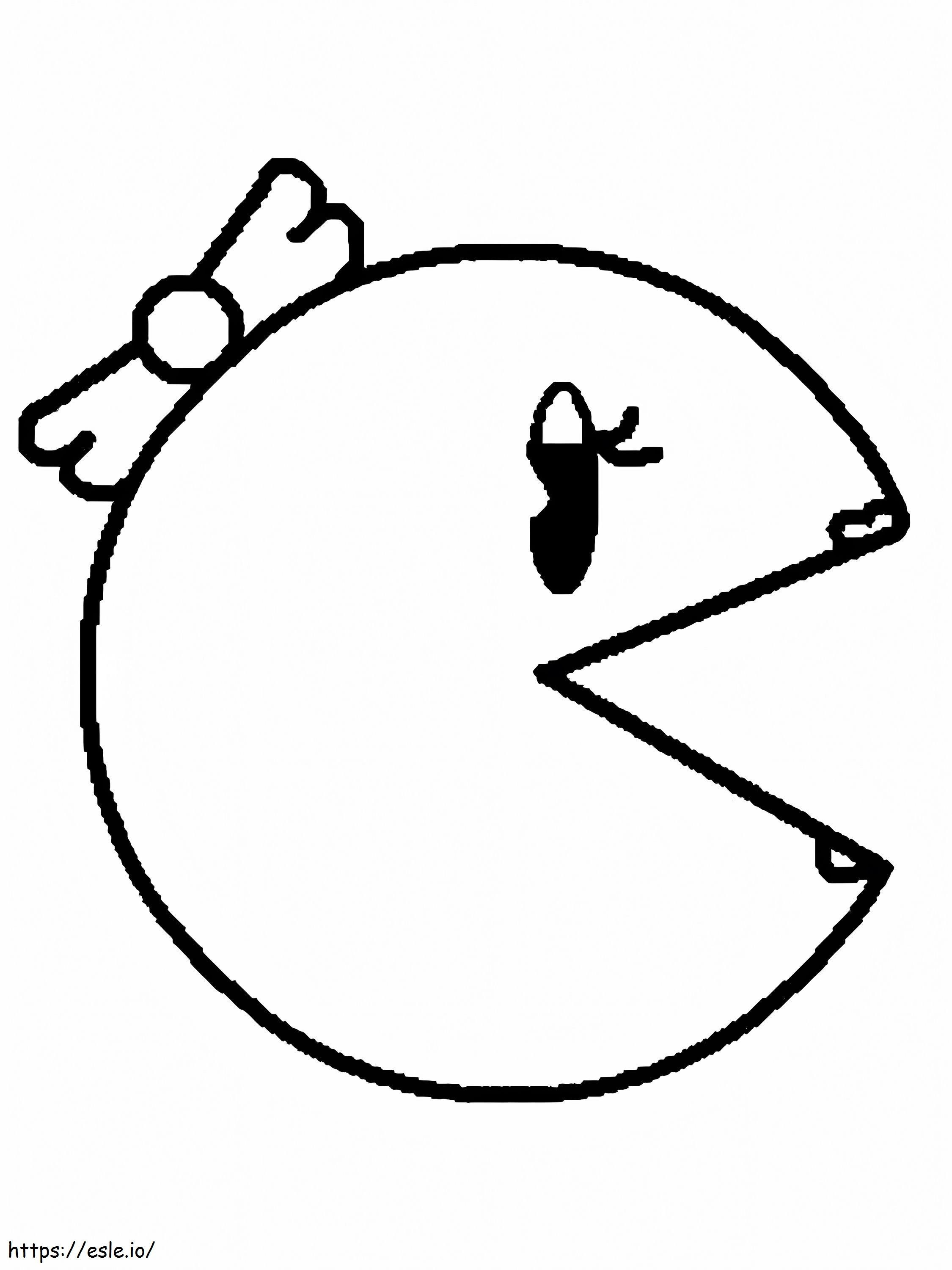 Coloriage Fille Pacman à imprimer dessin