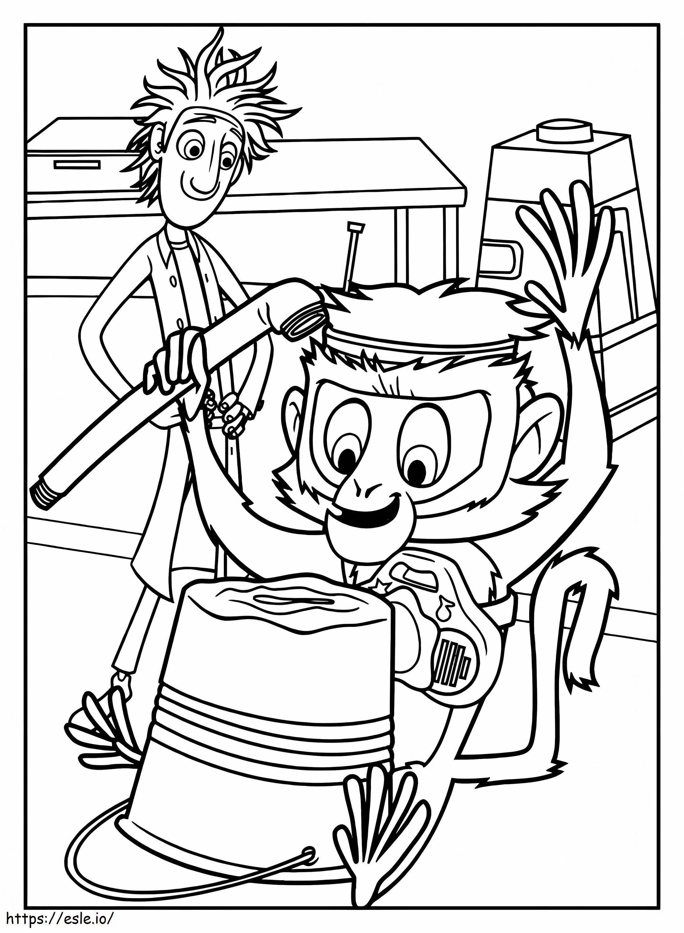 Flint Lockwood And Steve coloring page