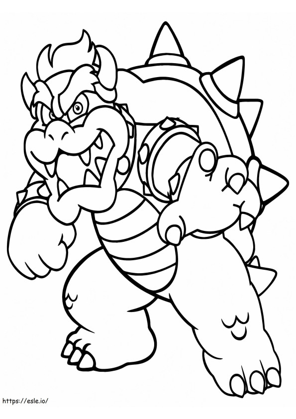 Powerful Baby Bowser coloring page