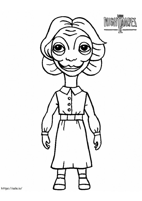 Teacher In Little Nightmares coloring page