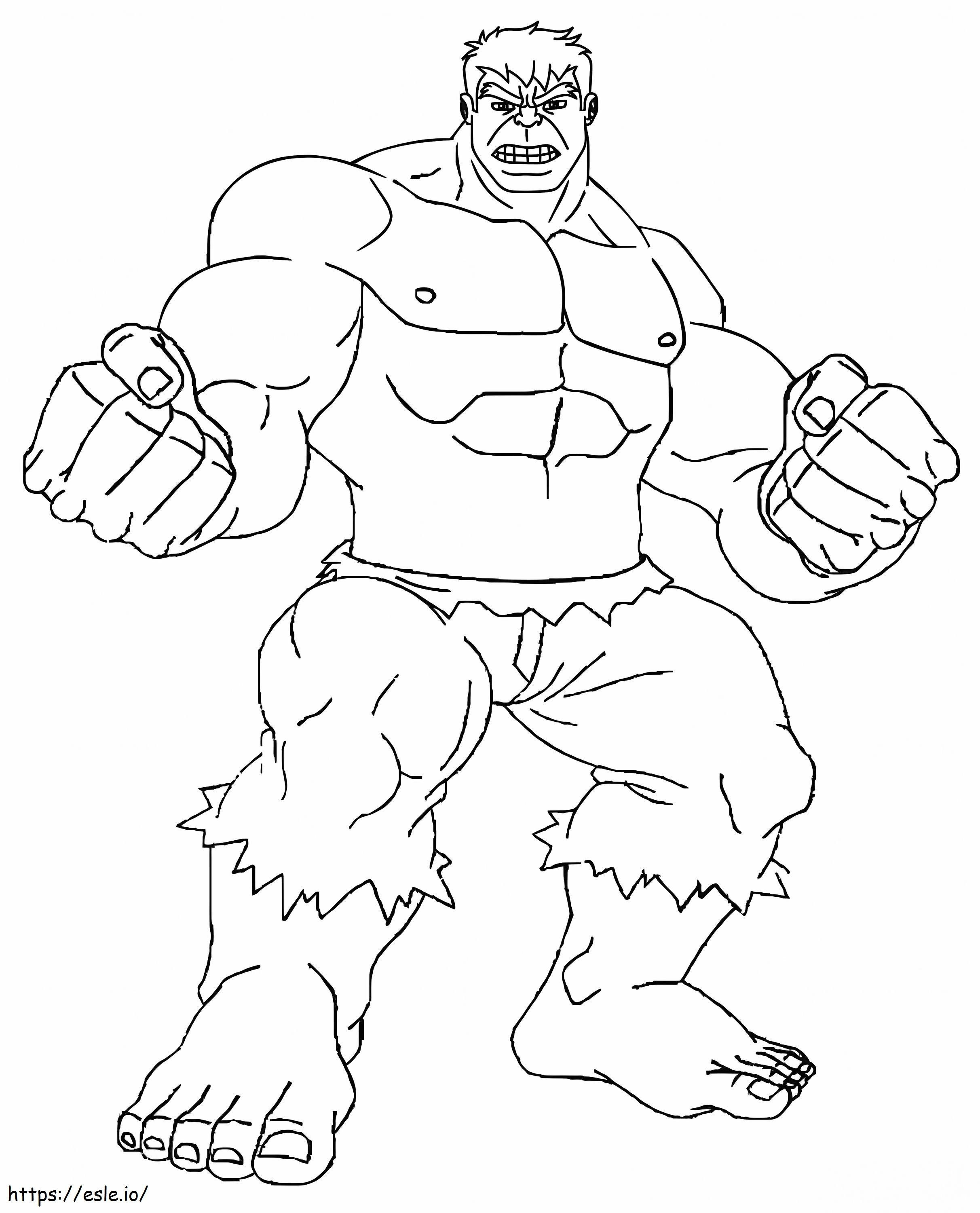 Hulk jest bardzo silny kolorowanka