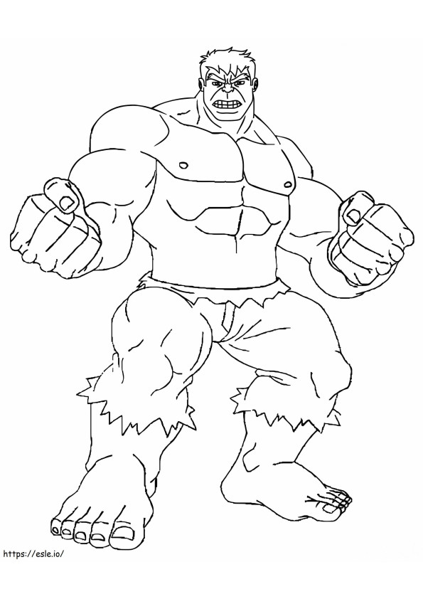 Hulk Is Very Strong coloring page