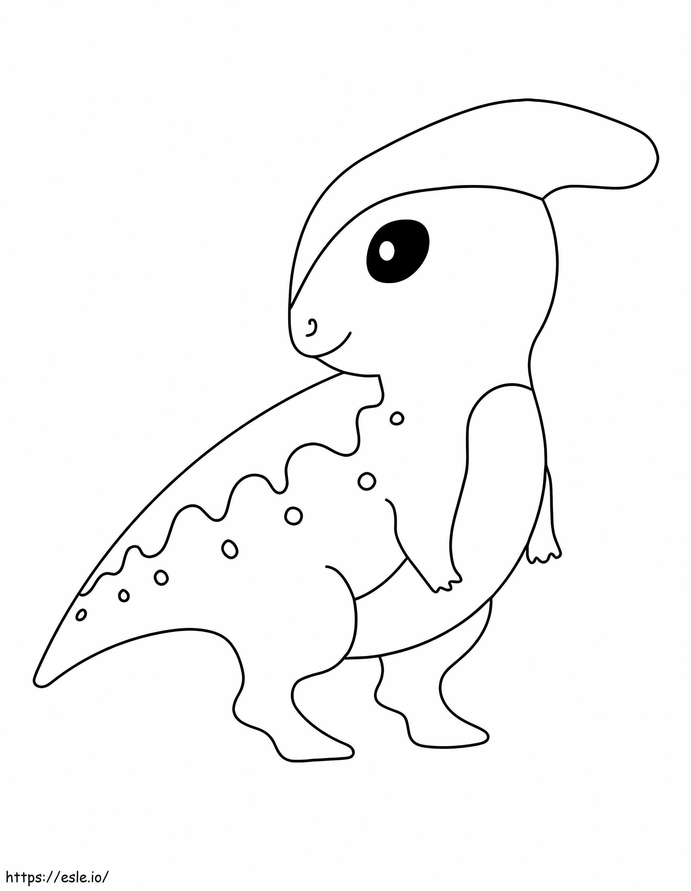 Coloriage Parasaurolophus mignon 1 à imprimer dessin