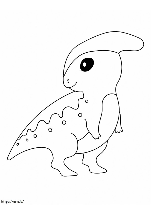 Coloriage Parasaurolophus mignon 1 à imprimer dessin