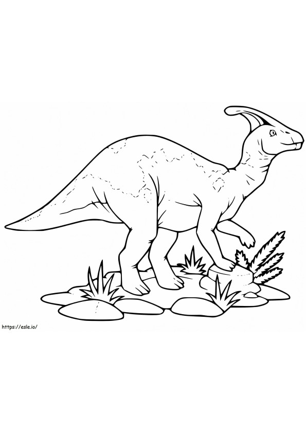 Coloriage Parasaurolophus 8 à imprimer dessin