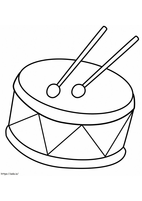 Basic Drum coloring page