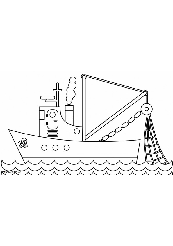 Fishing Boat coloring page