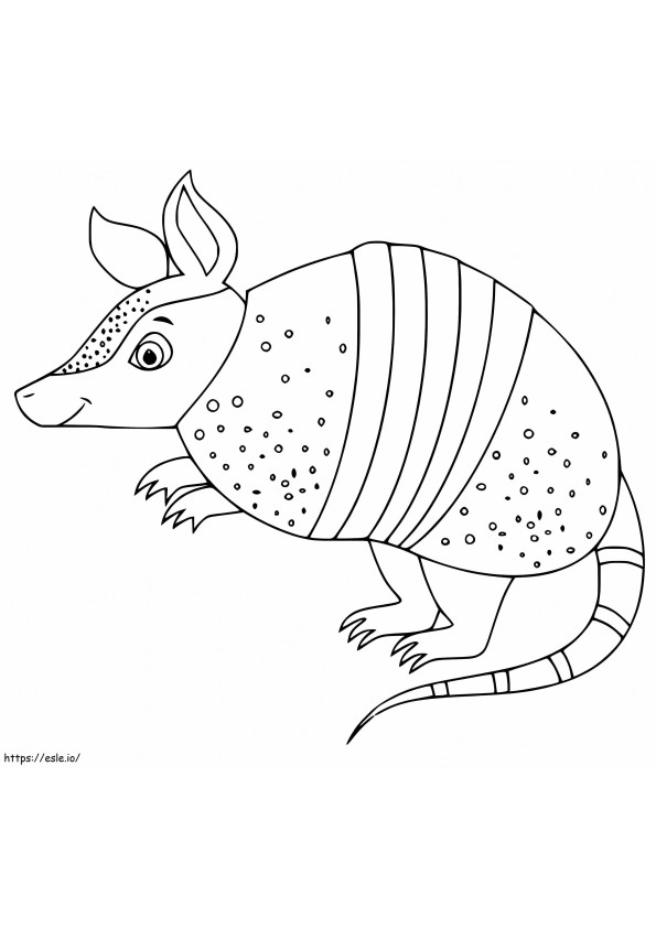 Adorable Armadilo Smiling coloring page