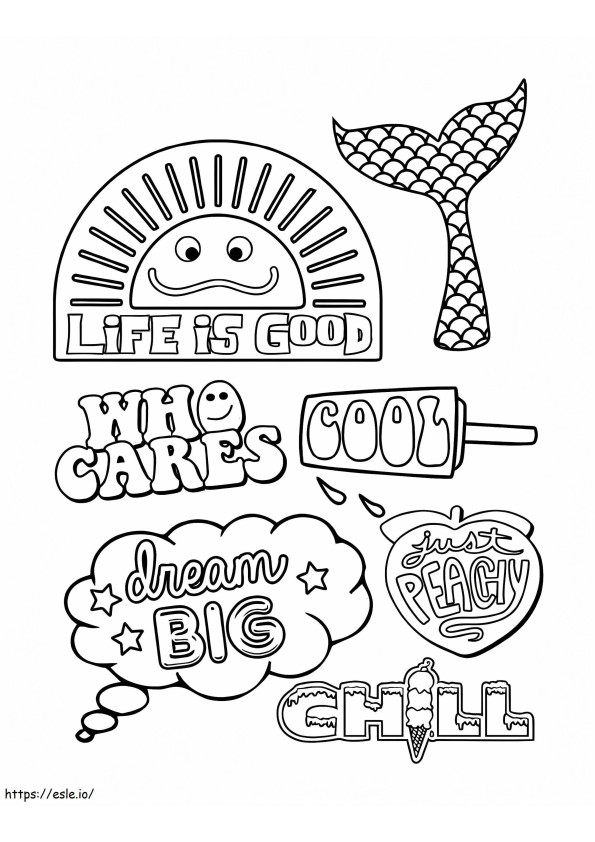 Aesthetic For Girls coloring page