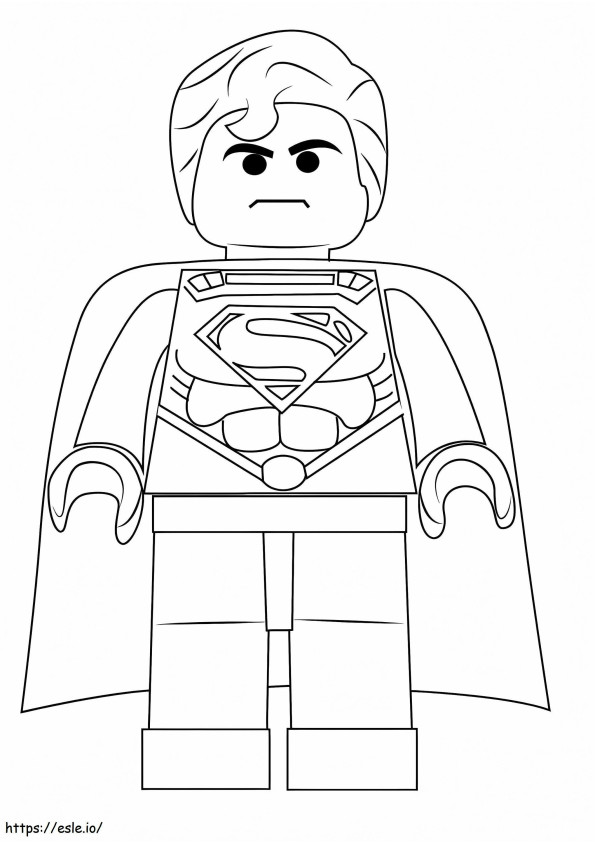 Lego Superman Berdiri Gambar Mewarnai