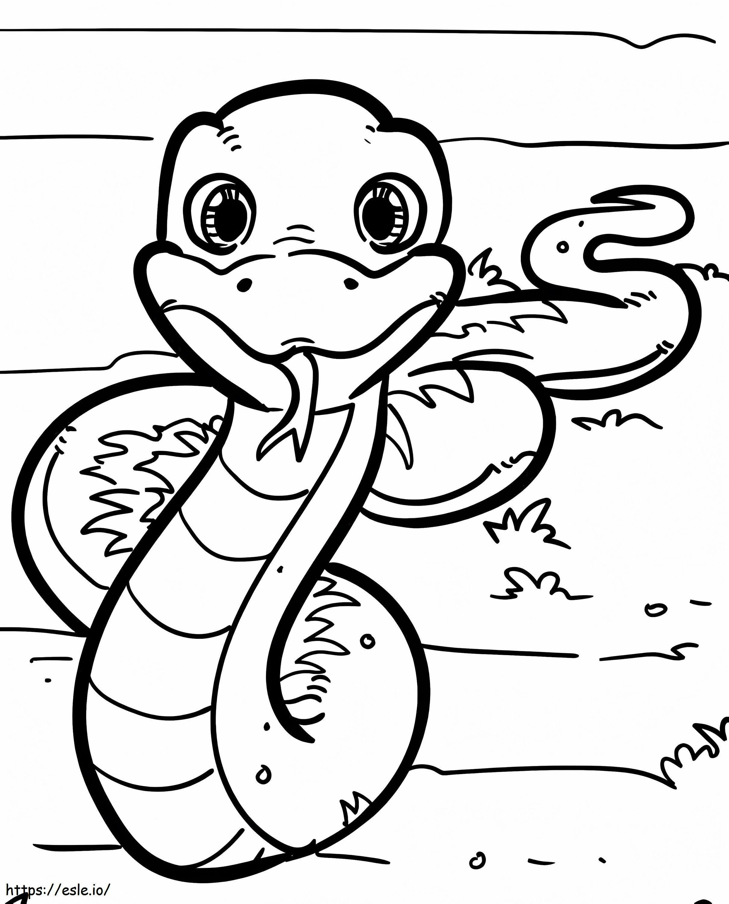Adorable Snake coloring page