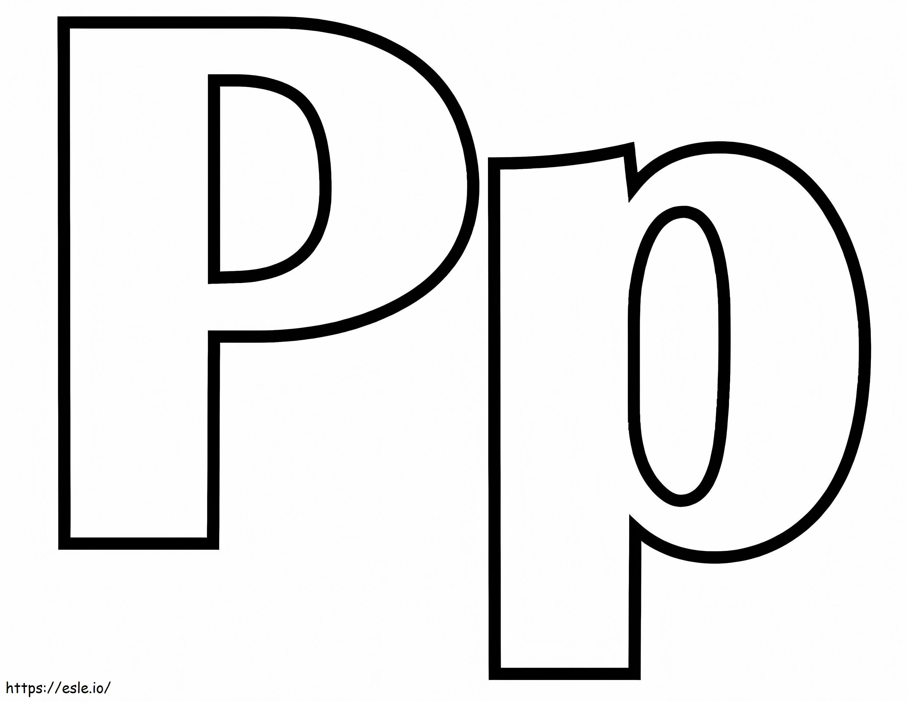 P betű P kifestő