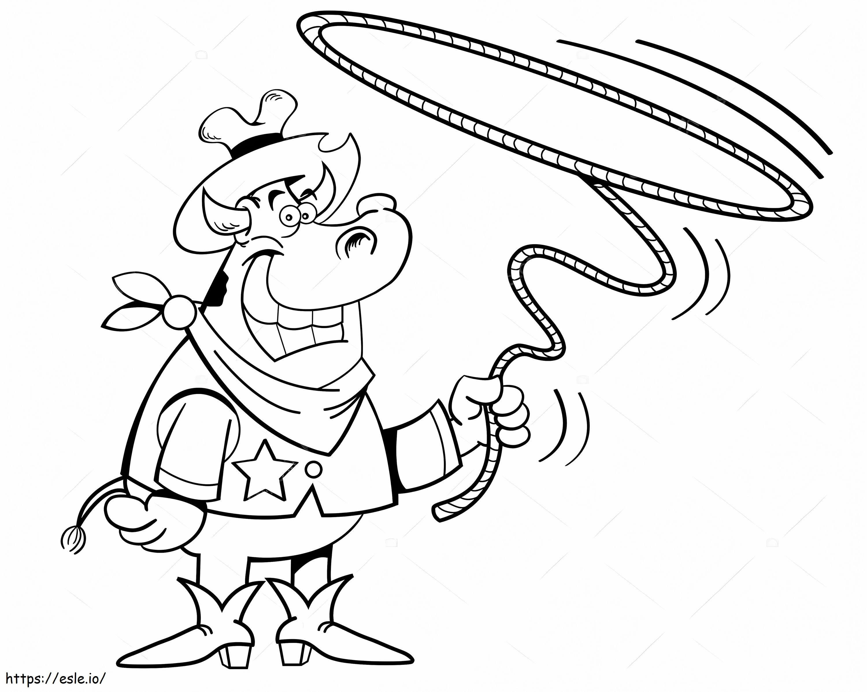 1555115442 Depositphotos 13838517 Stock Illustration Lariat Cow coloring page