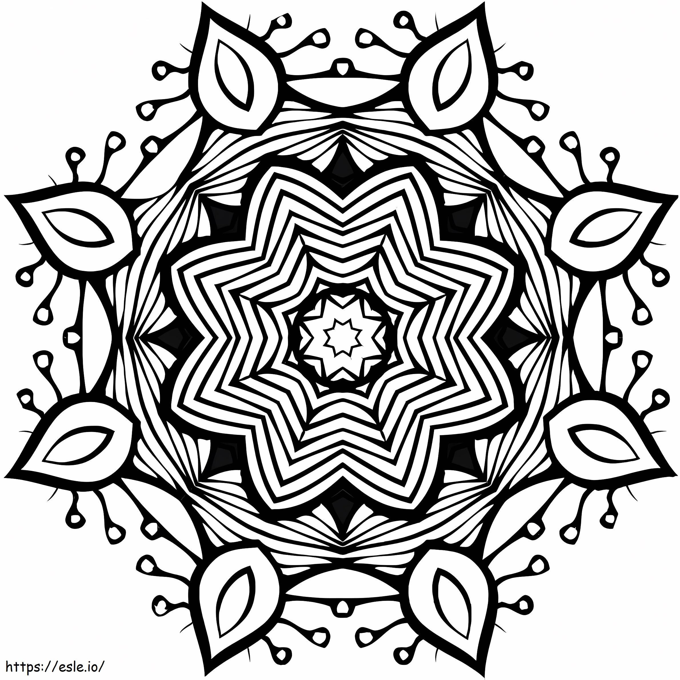 Karmaşık Mandala boyama