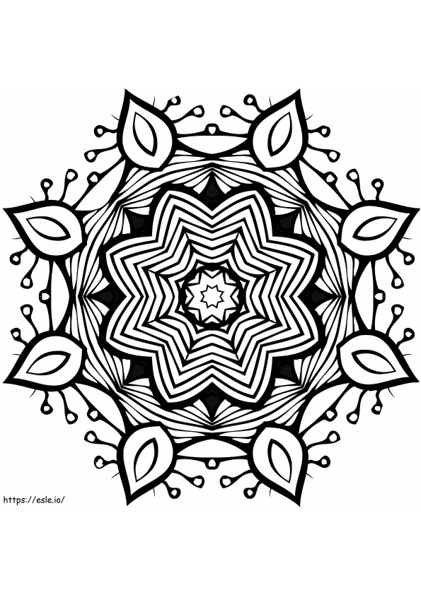 Complex Mandala coloring page
