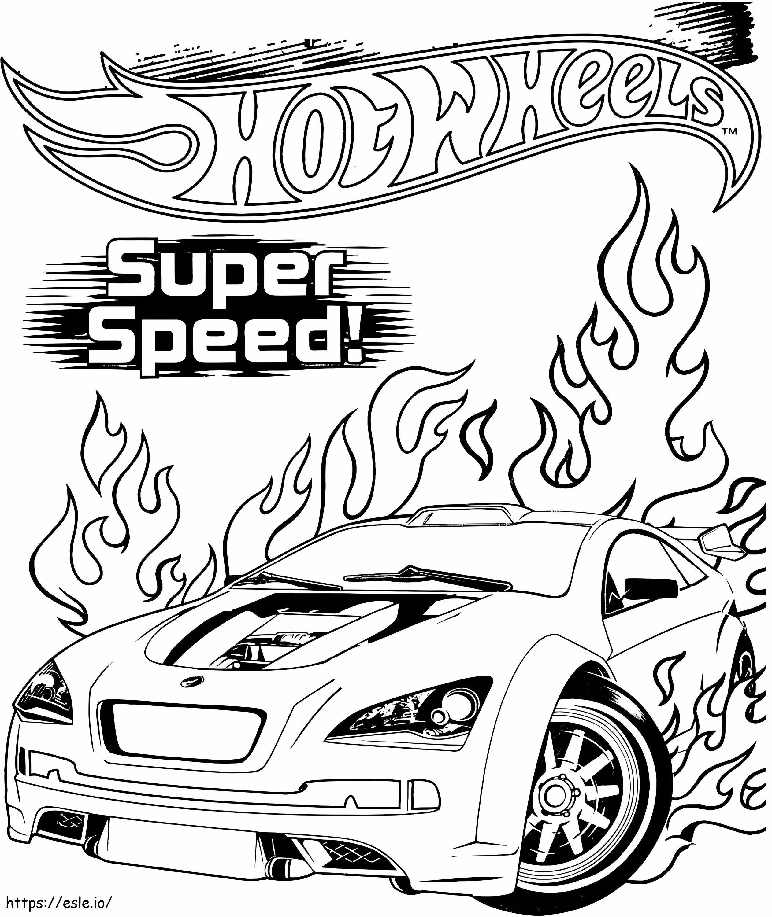 Hot Wheels 3 coloring page
