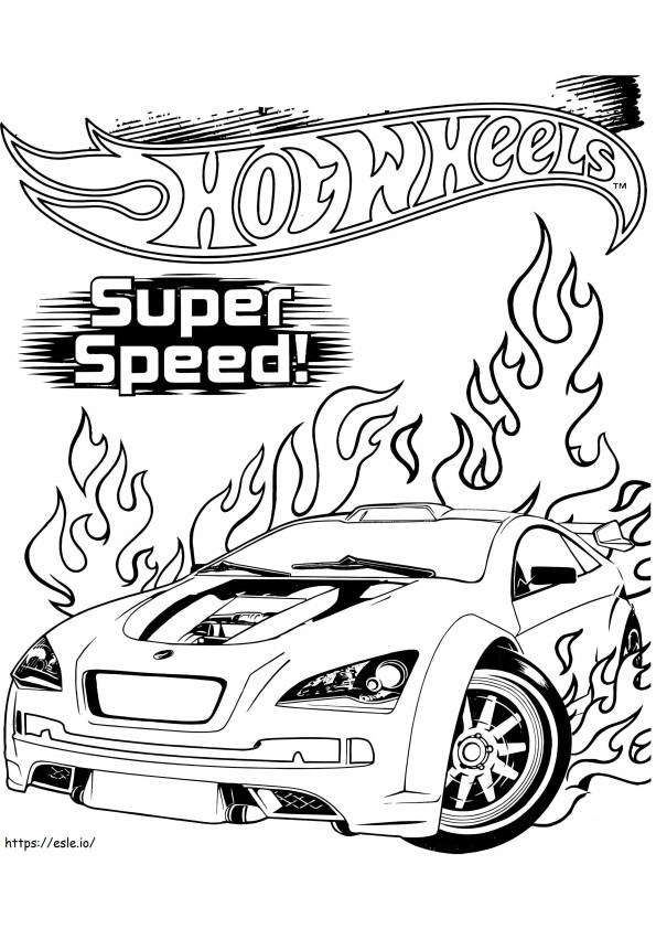 Hot Wheels 3 coloring page