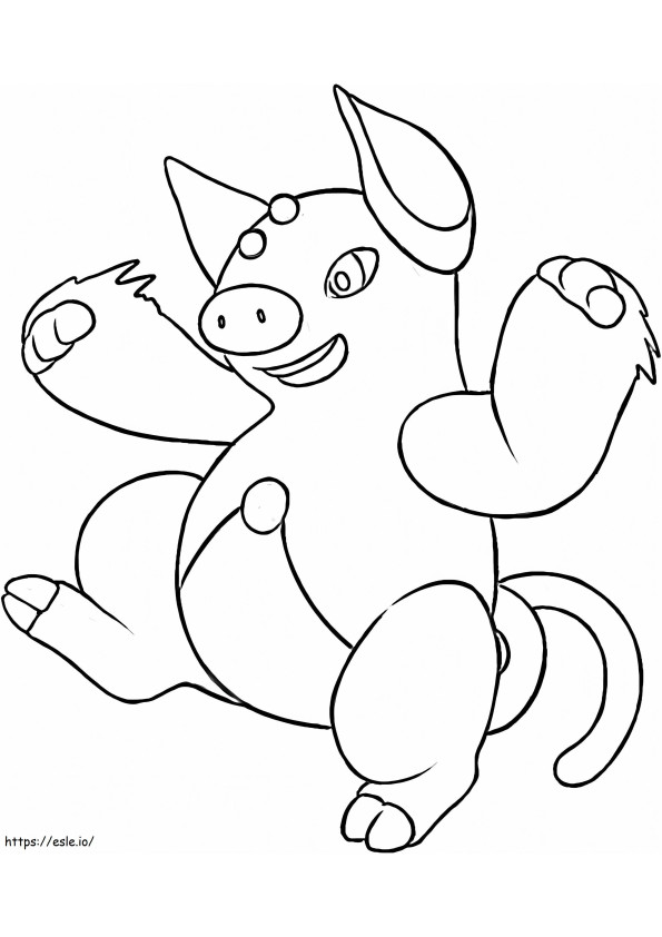 Coloriage Pokémon Grumpig Gen 3 à imprimer dessin