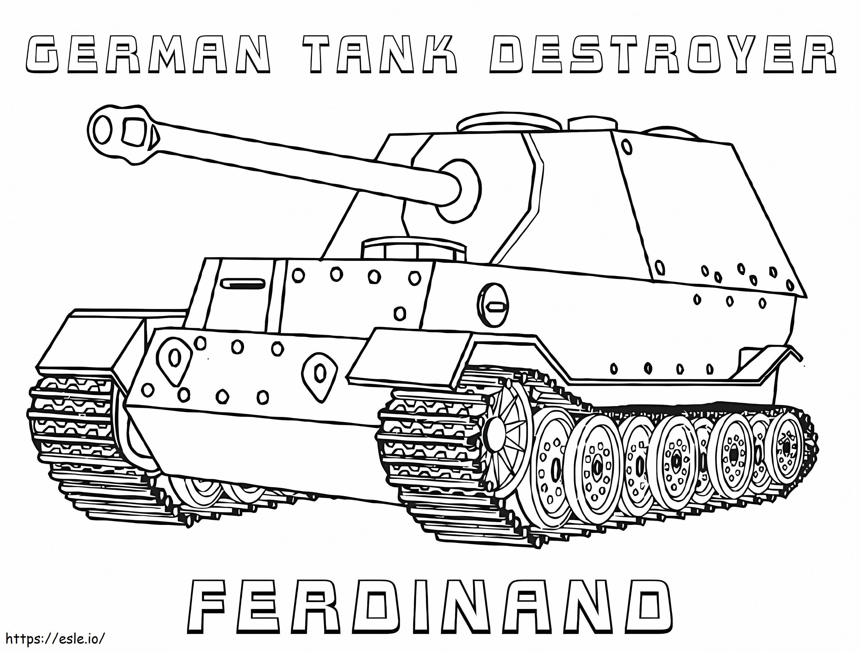 Niemiecki czołg kolorowanka