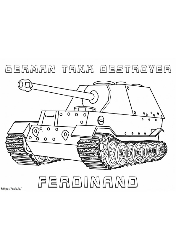 German Tank coloring page