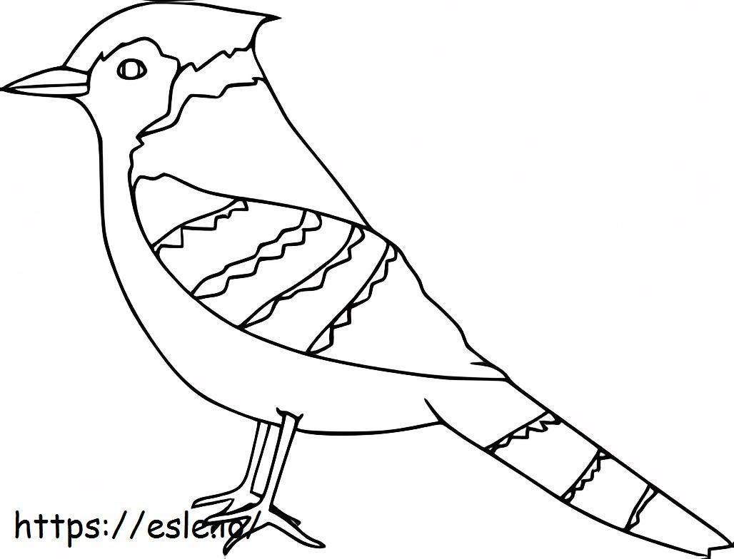 Stunning Jay Bird coloring page