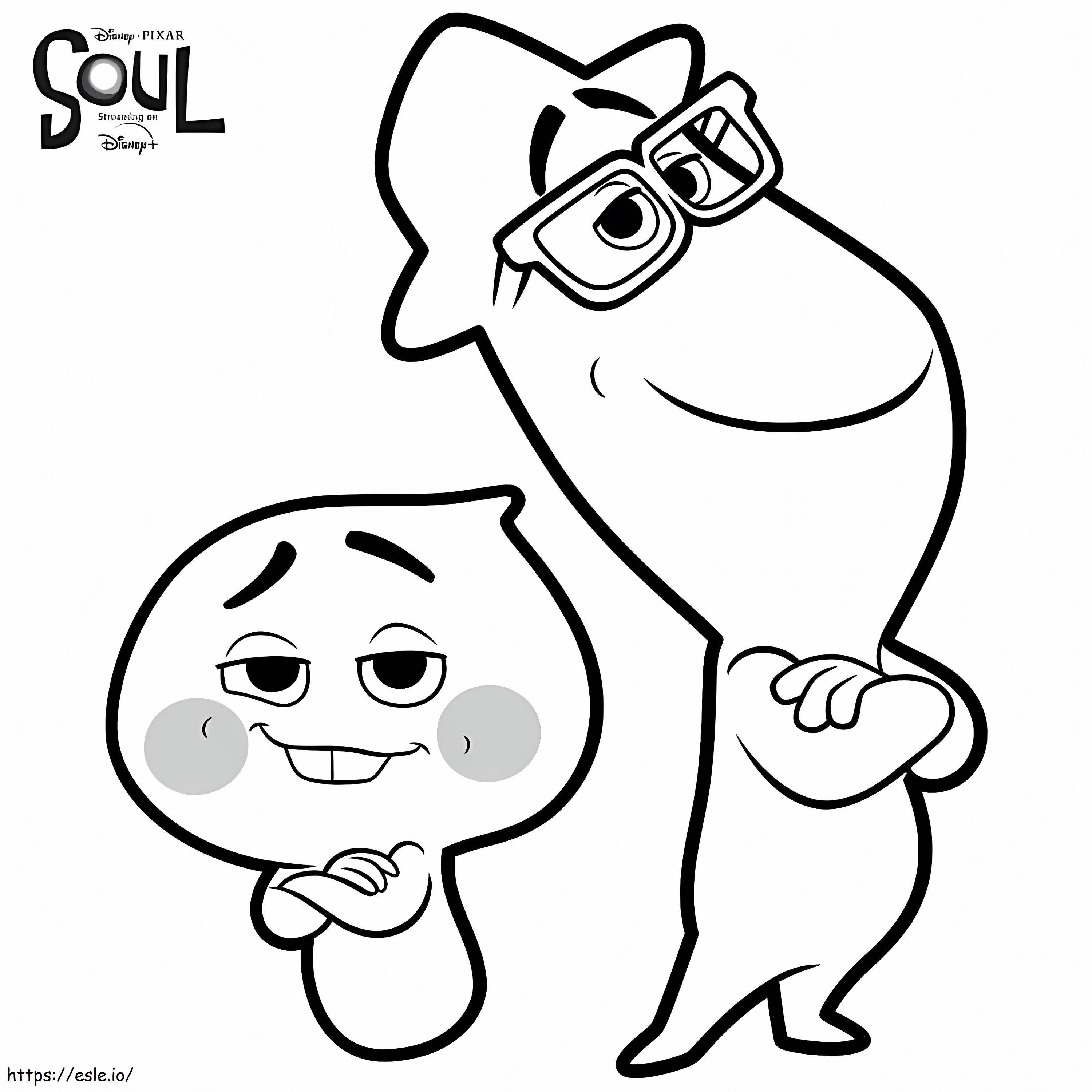 Joe Gardner e 22 di Soul 2 da colorare