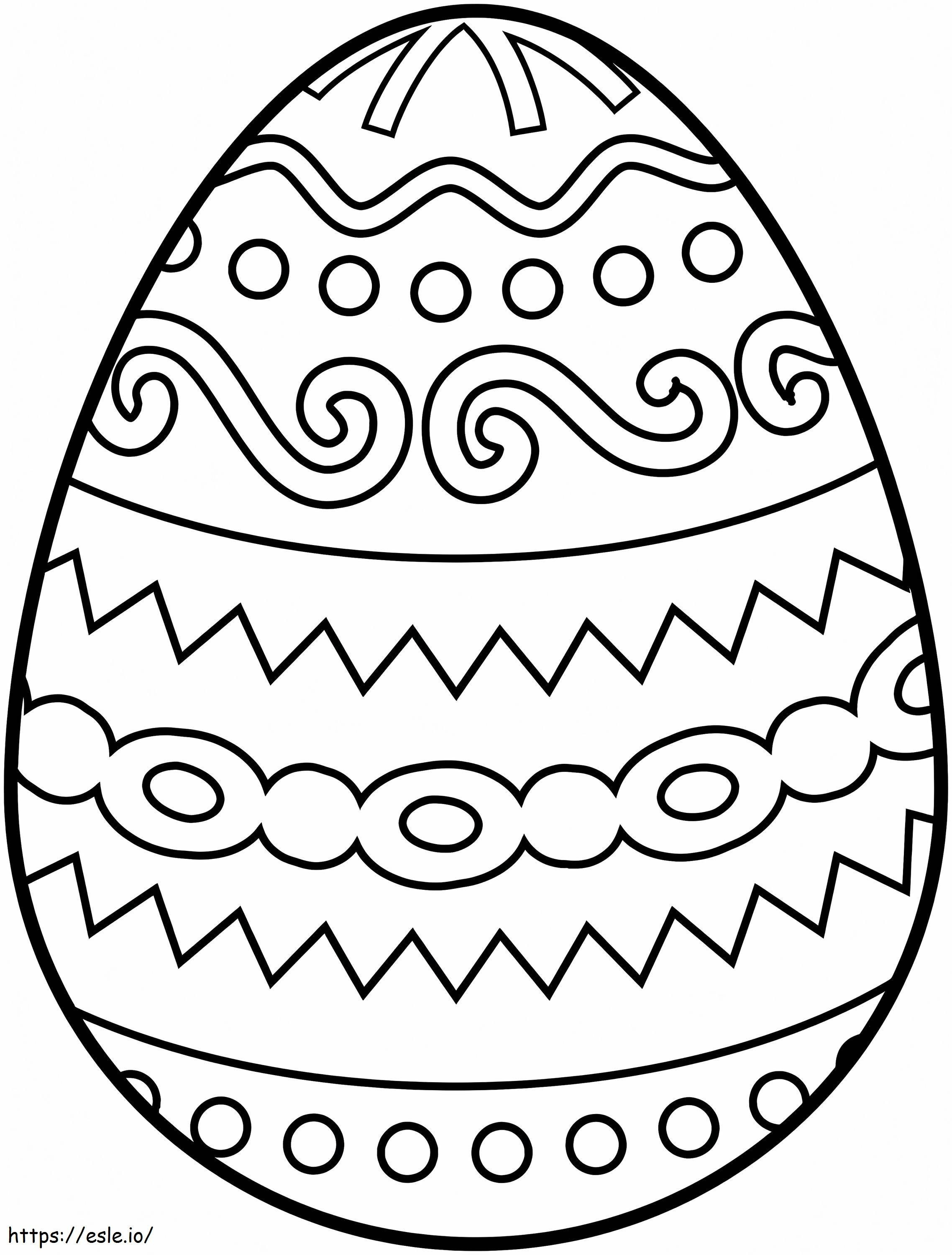 Coloriage Bel œuf de Pâques 1 à imprimer dessin