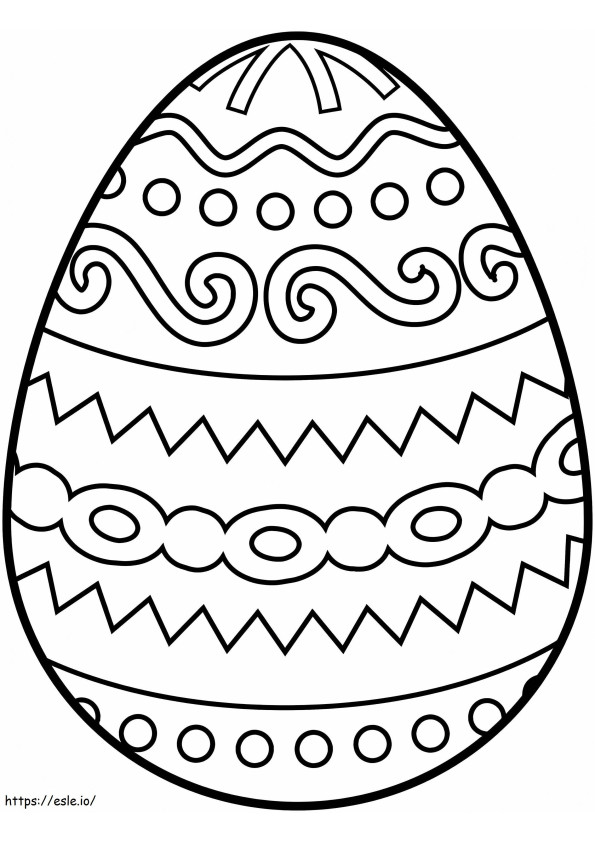Bonito huevo de Pascua 1 para colorear