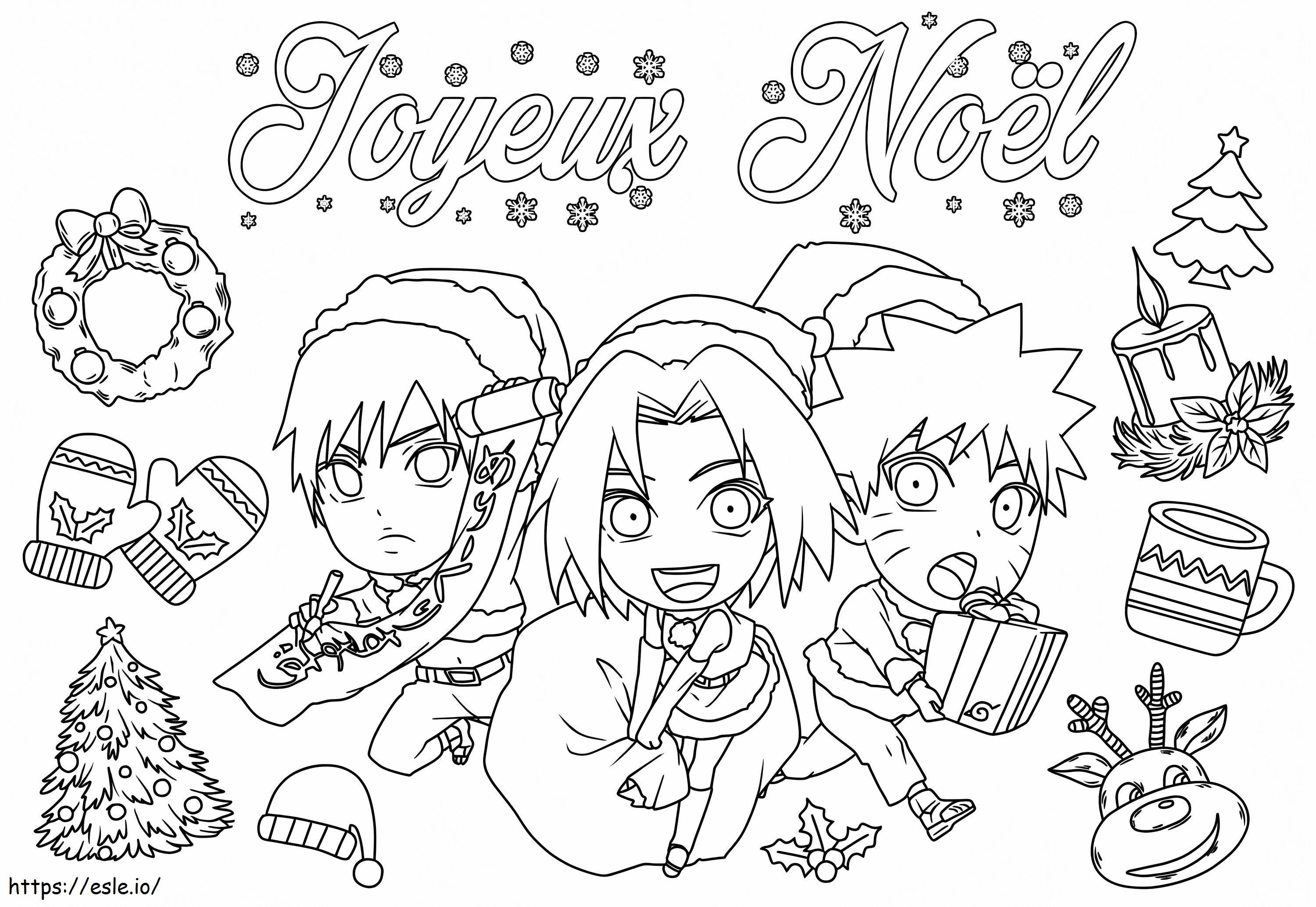 Noel Anime kleurplaat kleurplaat