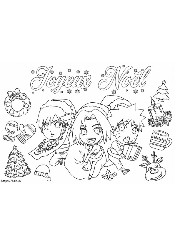 Coloriage Noël Anime à imprimer dessin