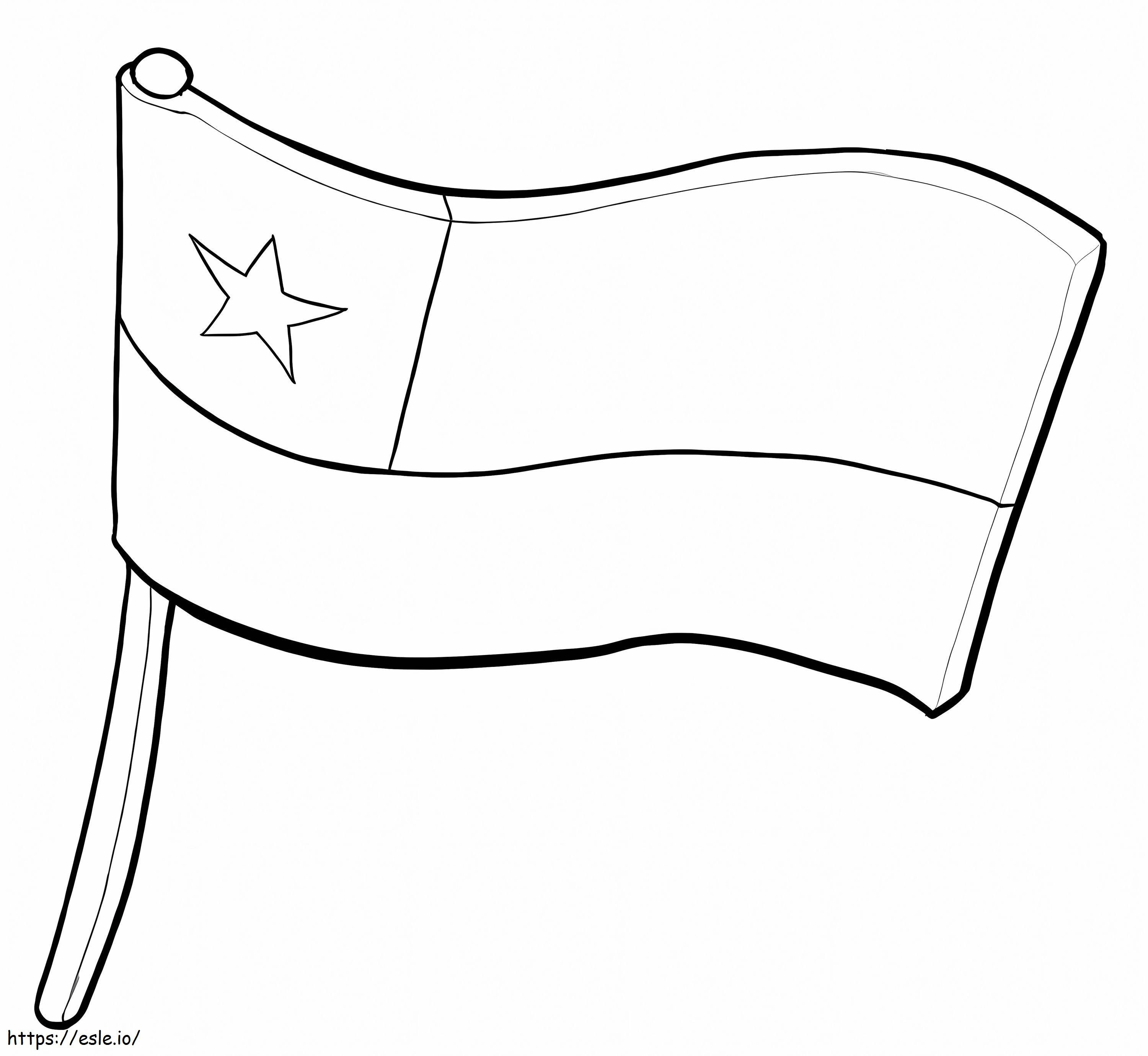 bandera chilena para colorear