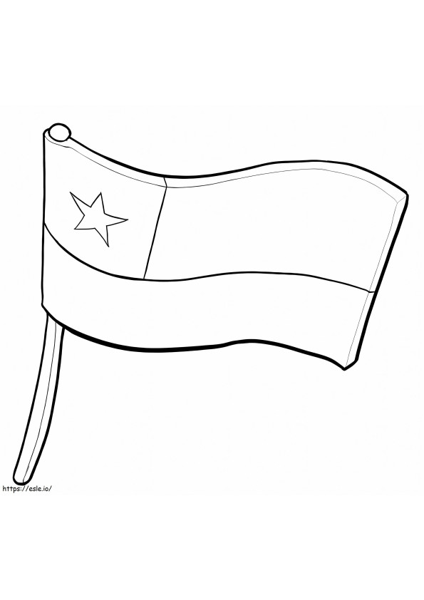 チリの国旗 ぬりえ - 塗り絵