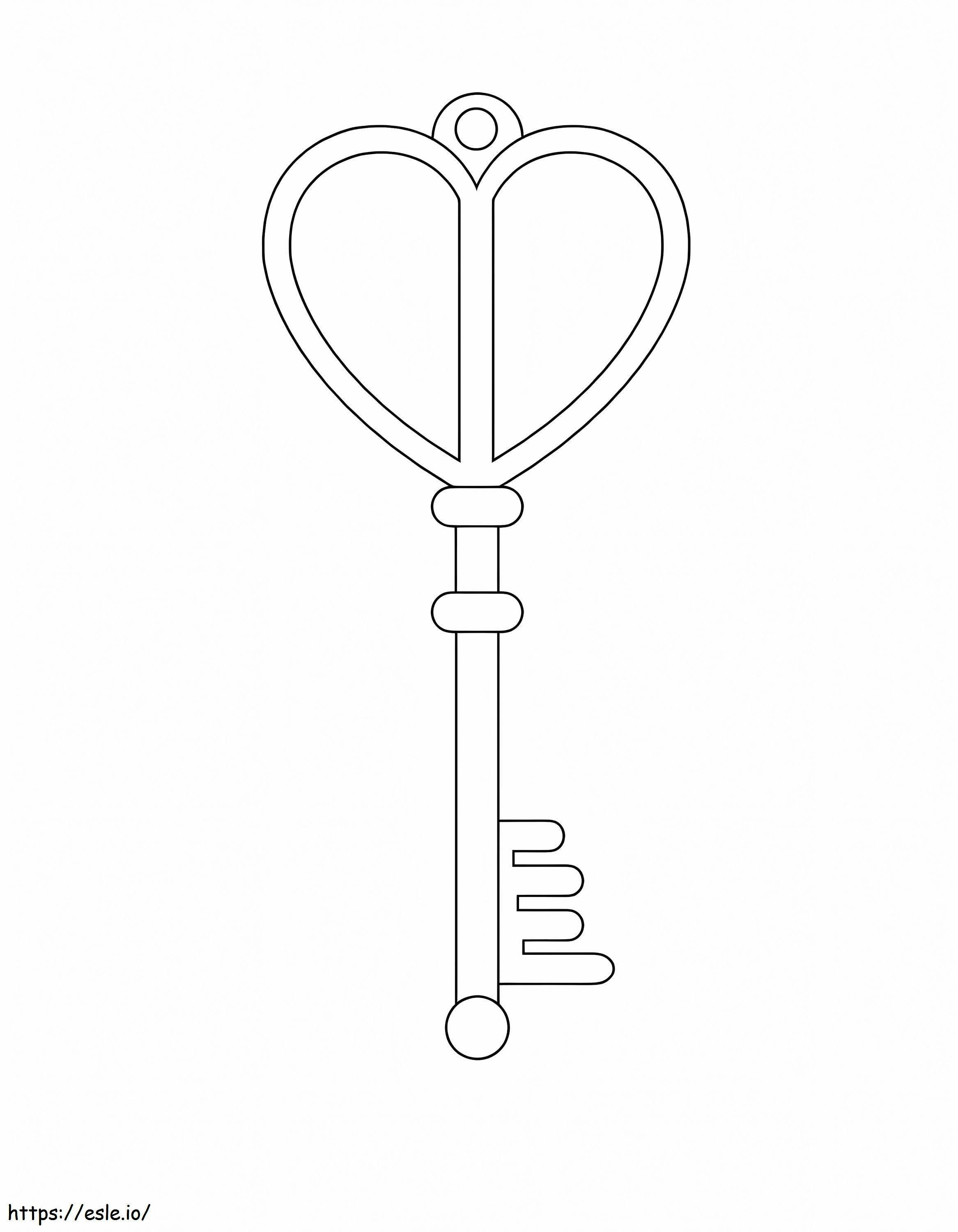 Easy Key coloring page