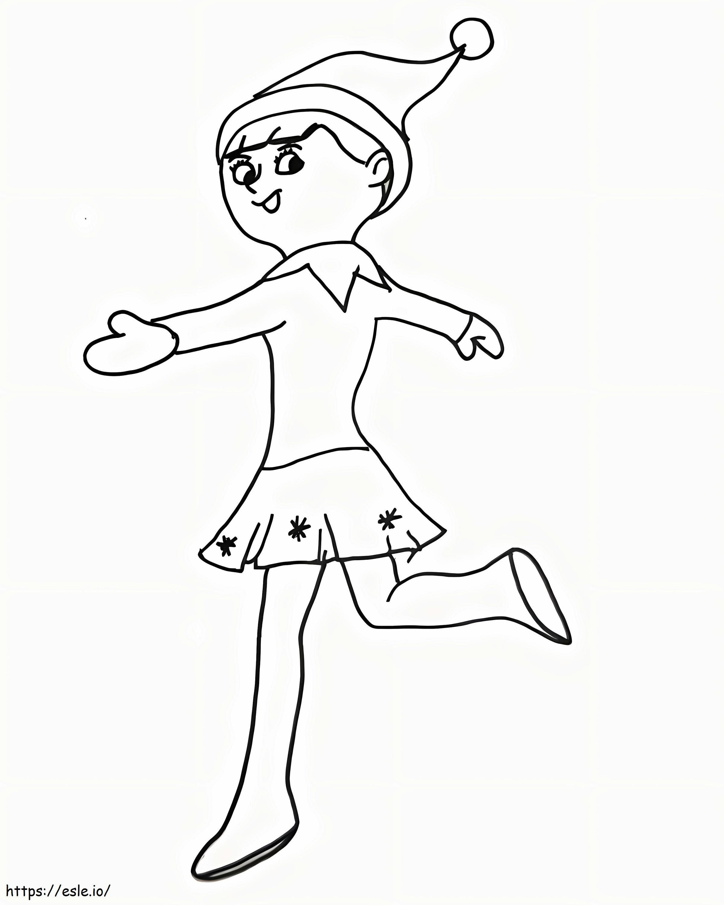 Amazing Elf On The Shelf coloring page