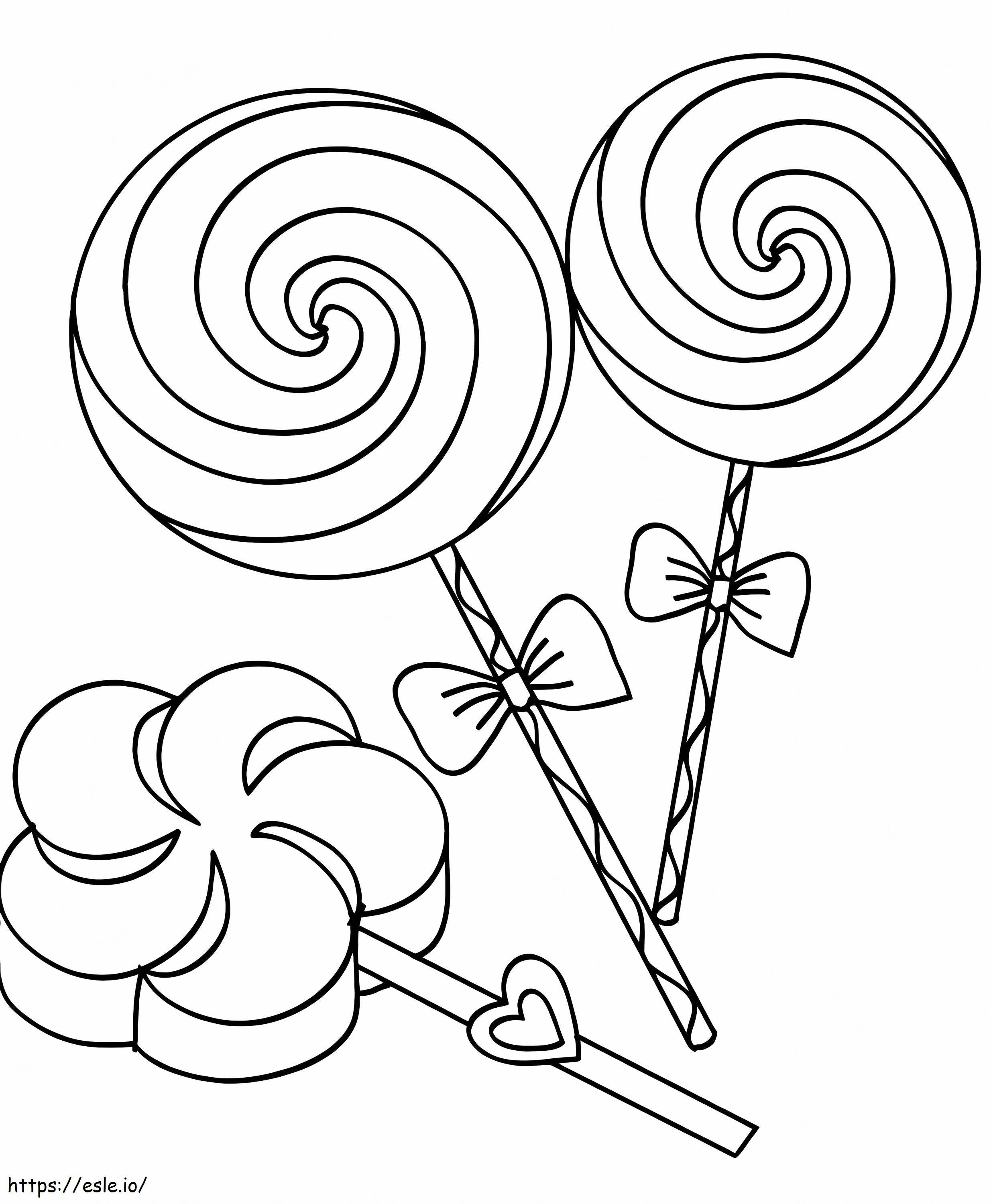 Three Candies coloring page