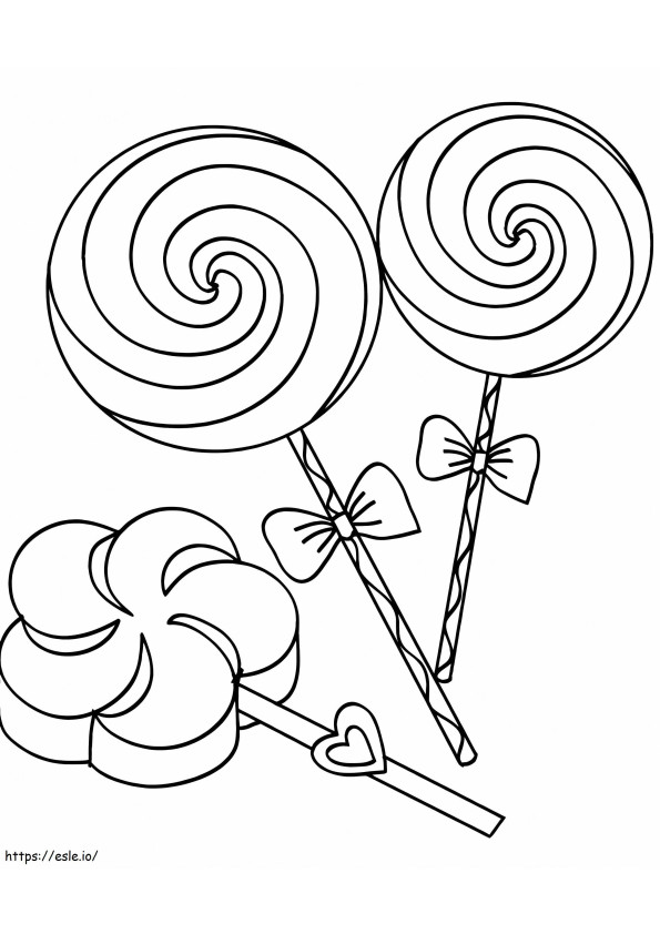 Three Candies coloring page