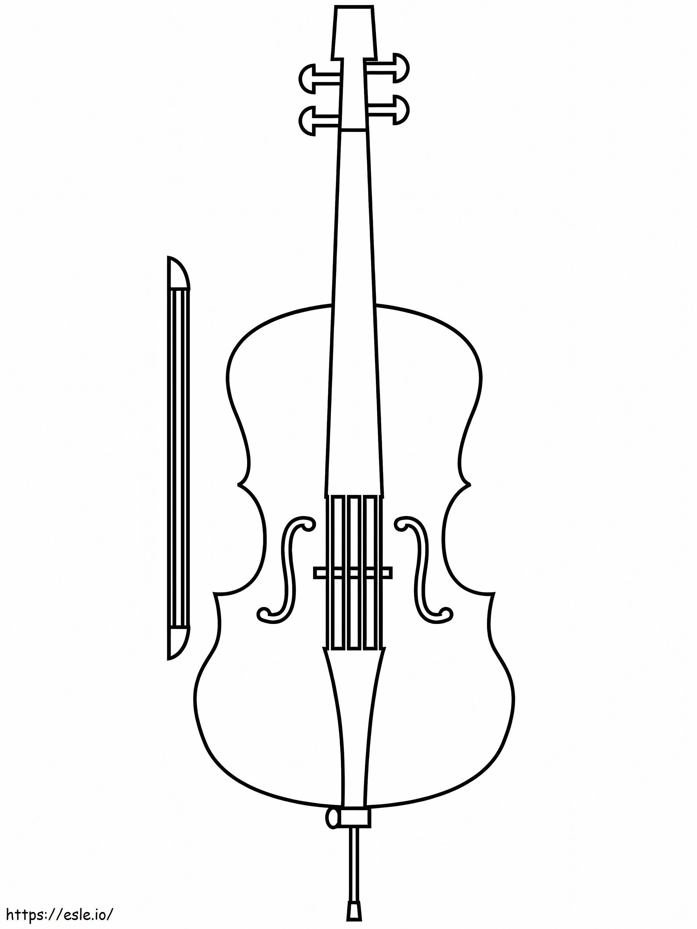 Kostenloses druckbares Cello ausmalbilder