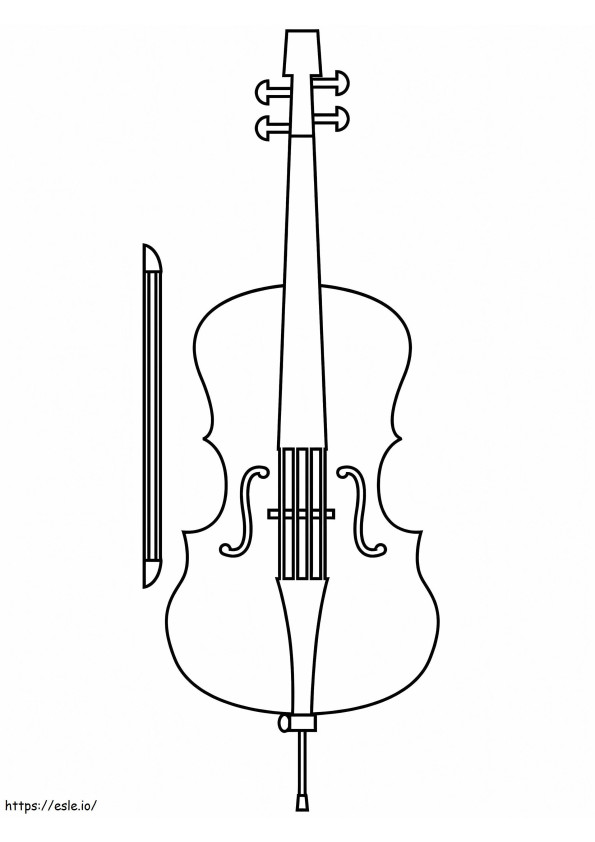 Kostenloses druckbares Cello ausmalbilder