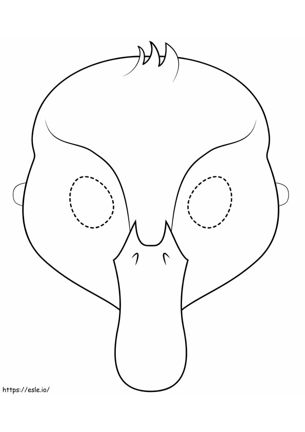 Duck Mask coloring page